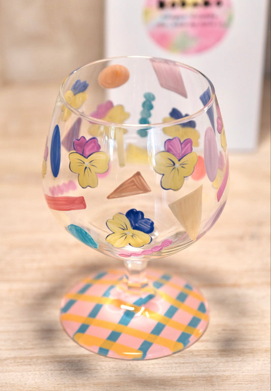 KOBAKO Hand-Painted Glass Artist Goblet #2