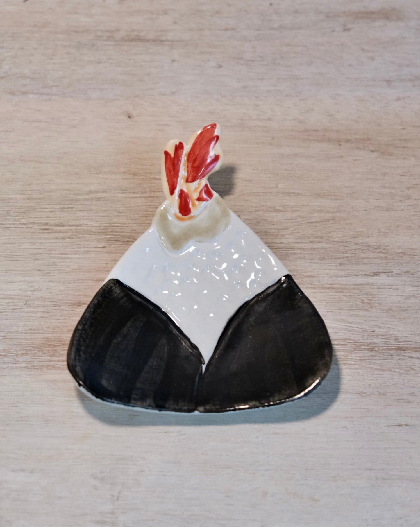 Japan made Mino ware origiri small dish plate
