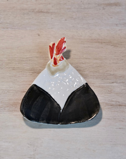 Japan made Mino ware origiri small dish plate