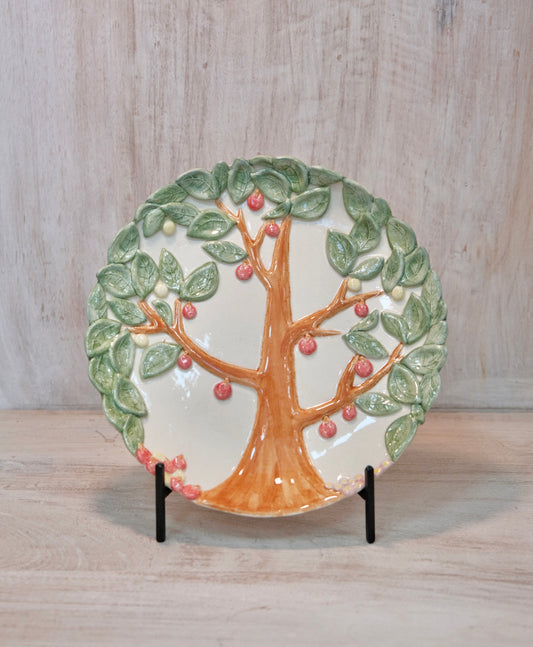 Misao Ishiguro-石黒美佐緒 Handmade 19cm/7.8'' Medium Plate (Apple tree)
