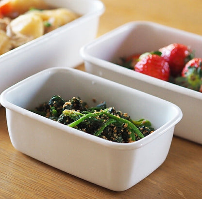 Noda Horo White Series Rectangle Deep S with Seal Lid