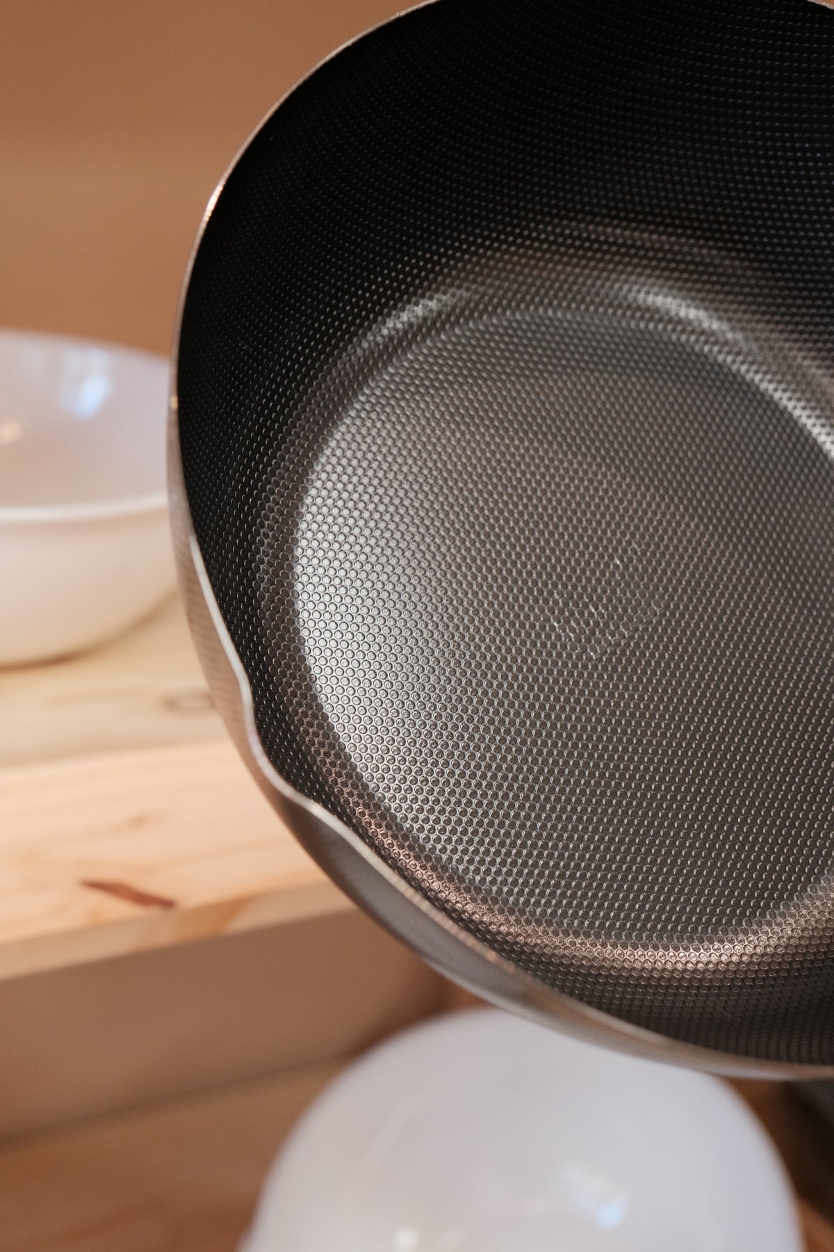 Japanese Double-Sided Embossed Iron Deep Frying Pan – 24cm