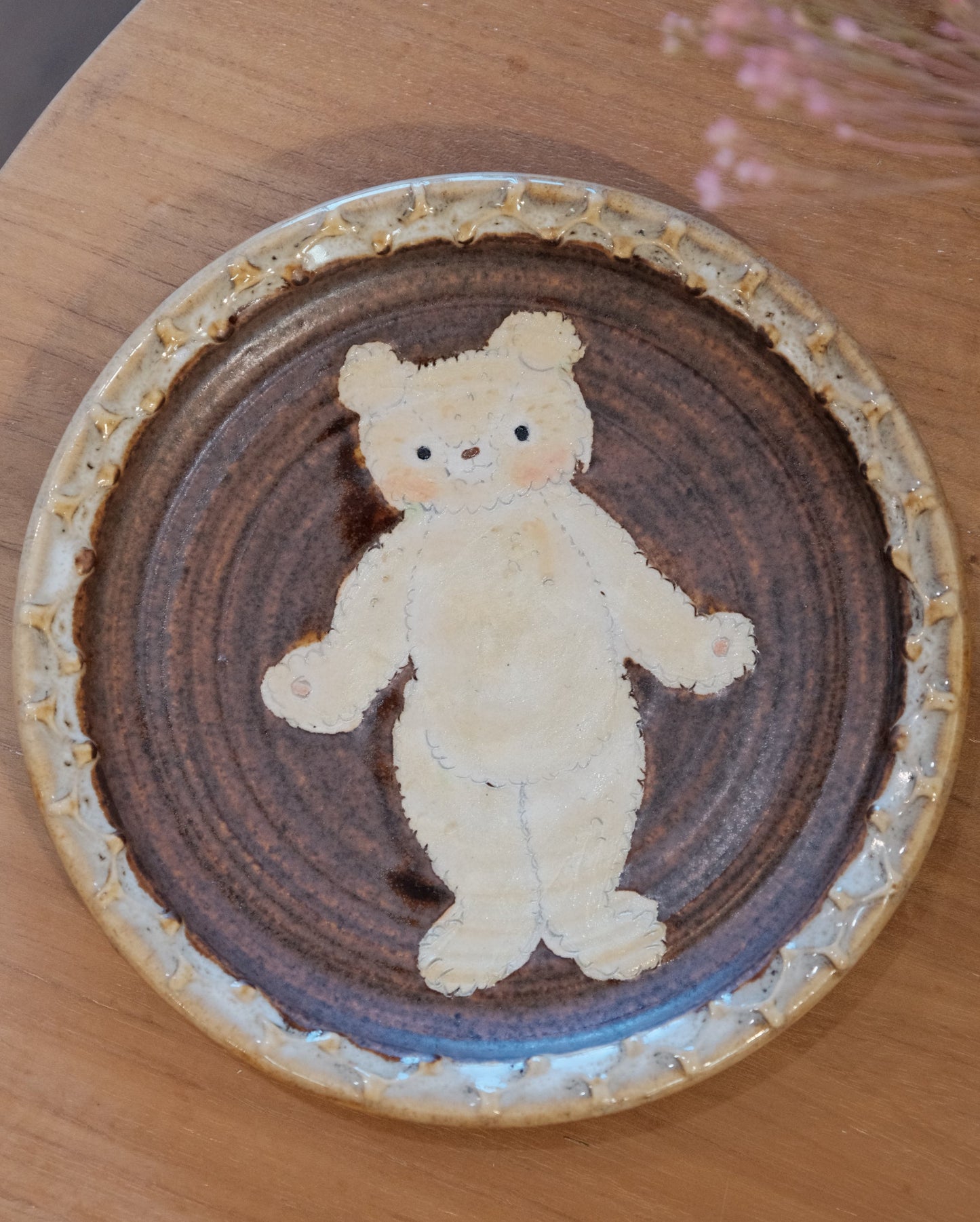 KONGARISHA-コンガリ舎 Bear Round 6inch Dessert plate (#7)