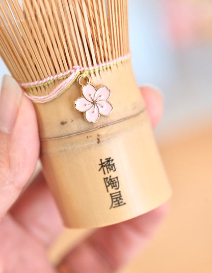 【Orange Market Exclusive】 100-Prong Handmade Chasen Whisk with Sakura Charm
