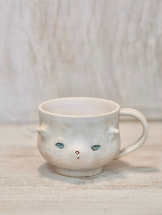 Koizumi Chiharu-こいずみ ちはる Handmade Ceramic Face Mug #3