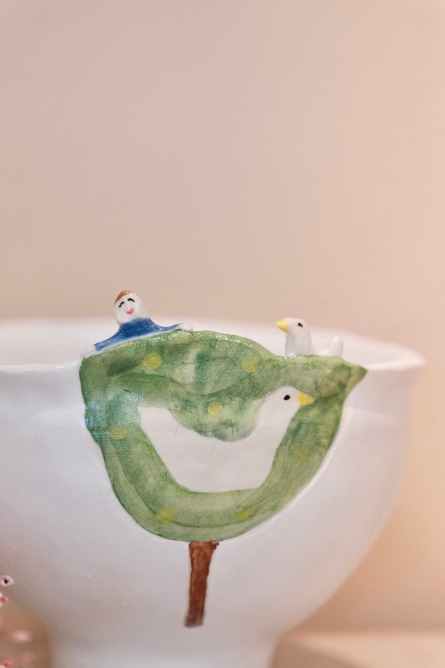 Natsumi Muroi 室井夏実- Handmade Sculptural rim detail ceramic bowl #3