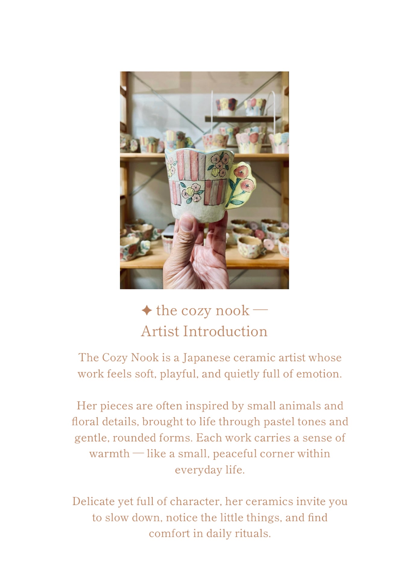THE COZY NOOK Handmade Large Ceramic Cup