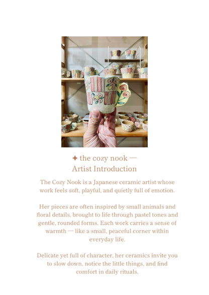 THE COZY NOOK Handmade Large Ceramic Cup