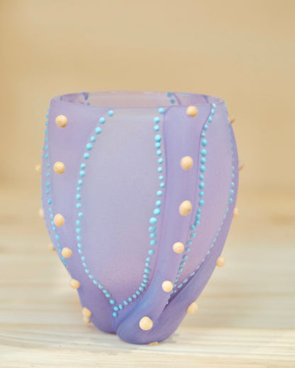 MINAKONAGAMACHI-長町三夏子 Hand blown Whisky Glass (Purple)