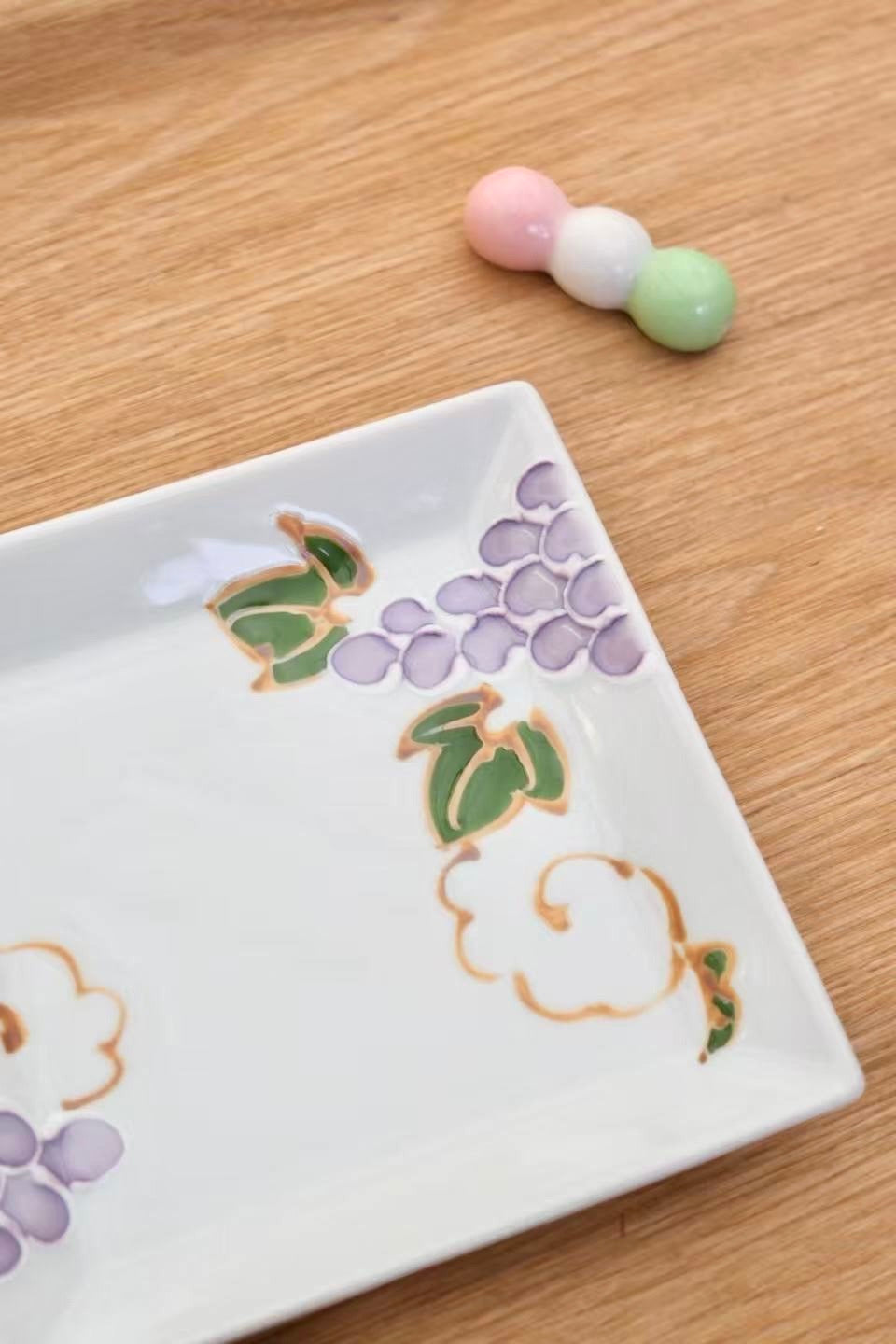 Hasami ware handmade fruits square plate