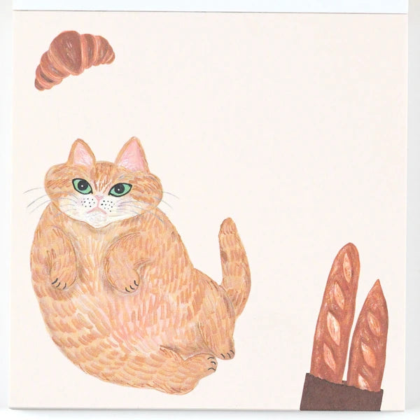 Cat&  Sodeyama Kahoko Square Memo (Beige)
