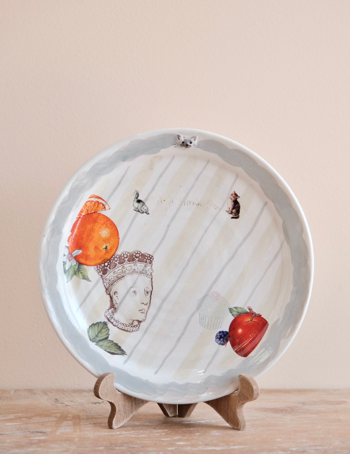 Hiruma Ikumi-比留間郁美 Handmade 8''/20cm Breakfast Plate (#5)