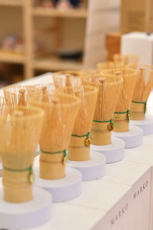 【MARK O 】 Orange Market Exclusive100-Prong Handmade Chasen Whisk with Alphabet Collection
