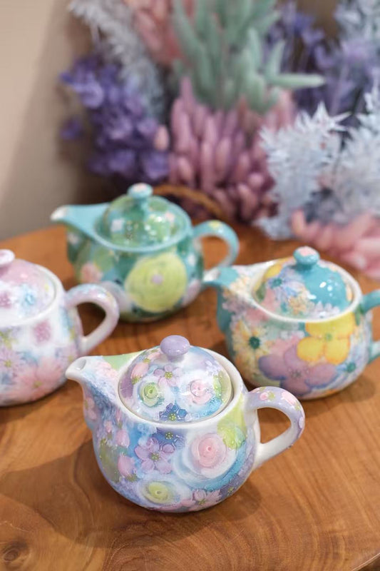 YUZURIHA FLOWER HANDMADE CERAMIC FLOWER Teapot