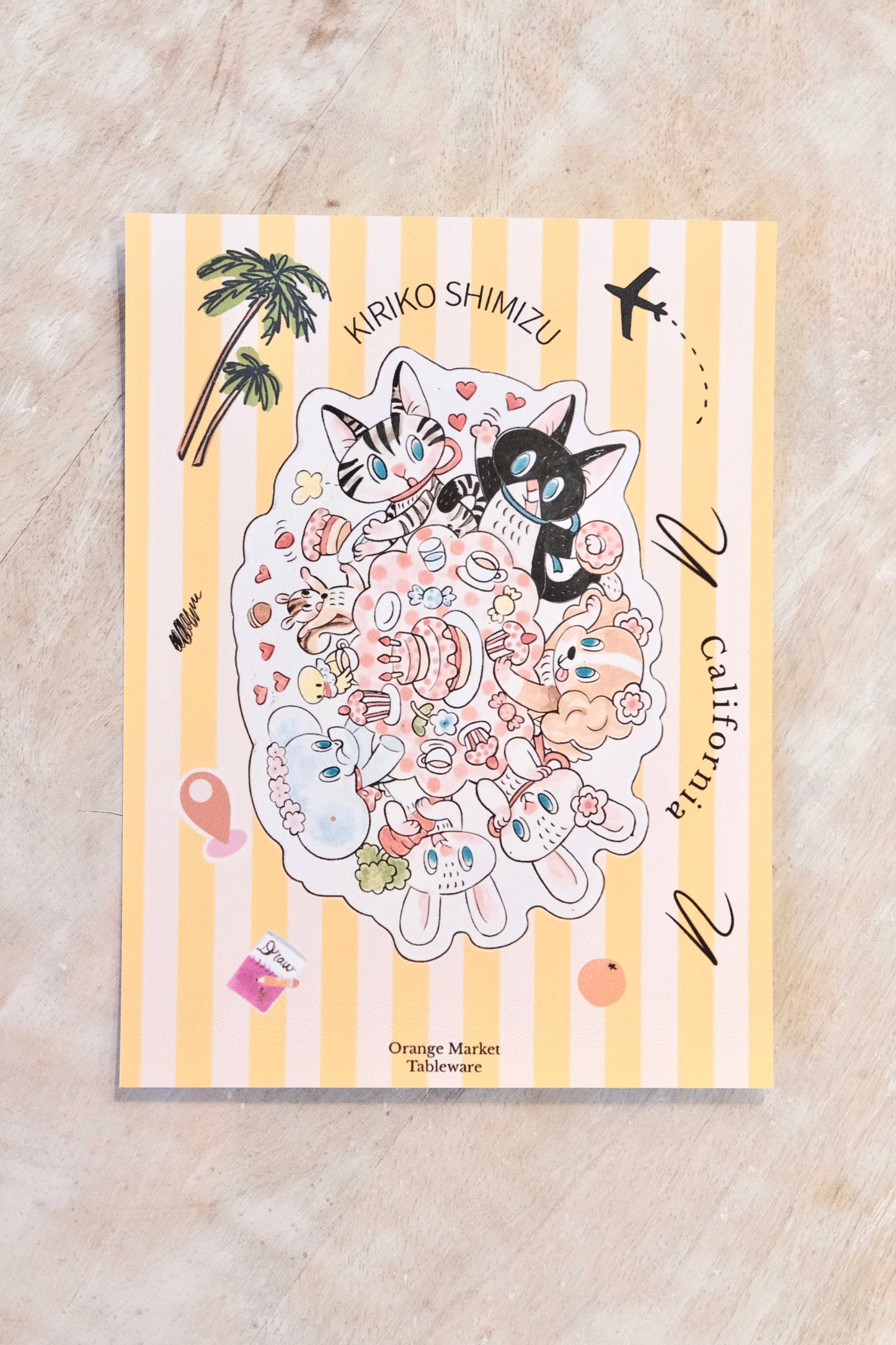KIRIKO SHIMIZU-清水桐子 California Exhibition postcard
