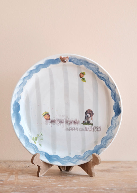 Hiruma Ikumi-比留間郁美 Handmade 8''/20cm Breakfast Plate (#1)