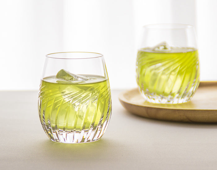 ROCKS GLASS] PAIR OF WHISKEY GLASSES 'BARLEY FIELD' | CRYSTAL GLASS | KAGAMI CRYSTAL

KAGAMI