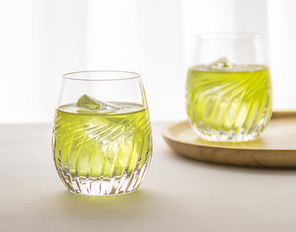 ROCKS GLASS] PAIR OF WHISKEY GLASSES 'BARLEY FIELD' | CRYSTAL GLASS | KAGAMI CRYSTAL

KAGAMI