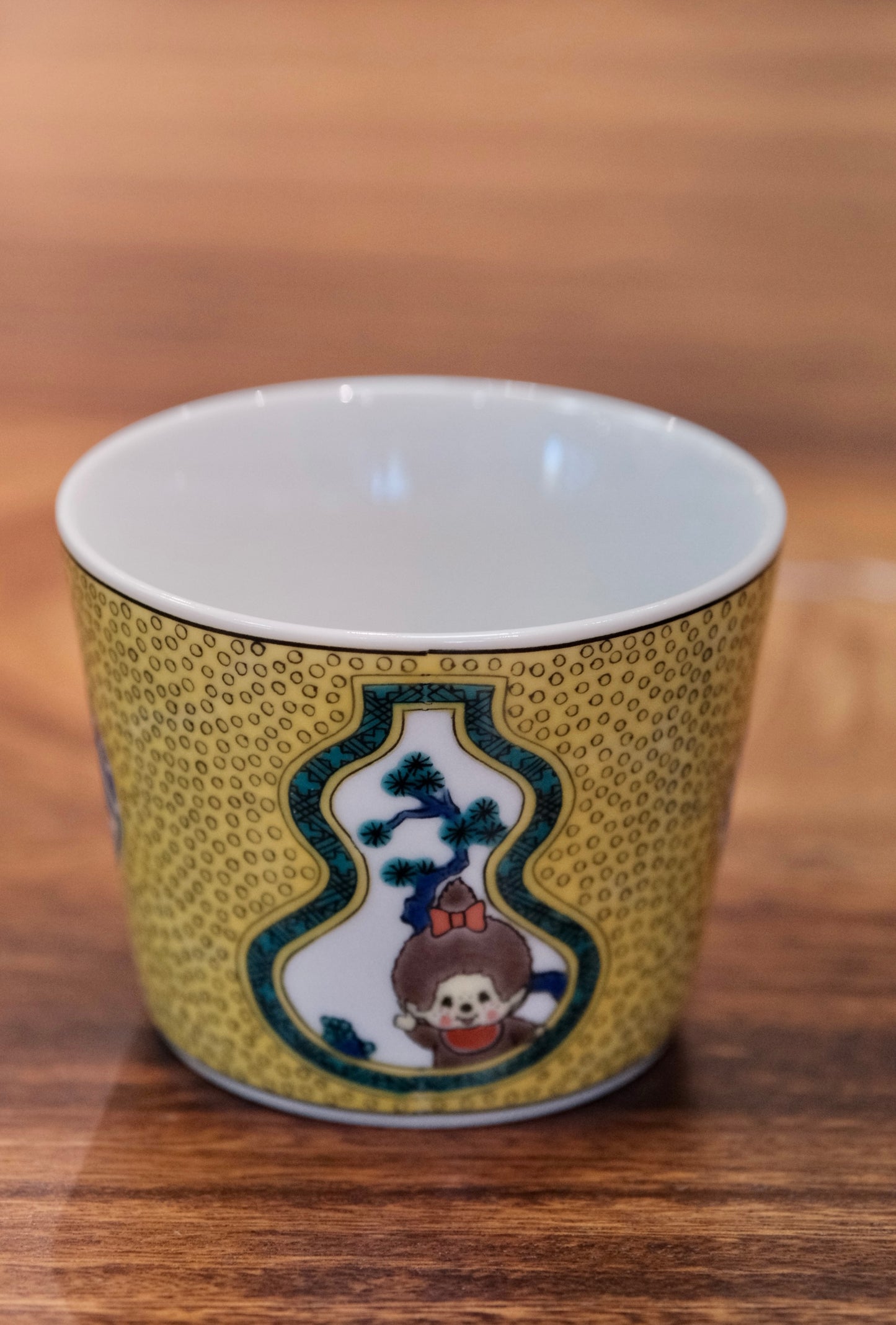 Japan Kutani Yaki Kaneshotouki Monchhichi Soba Choko Cup