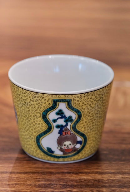 Japan Kutani Yaki Kaneshotouki Monchhichi Soba Choko Cup