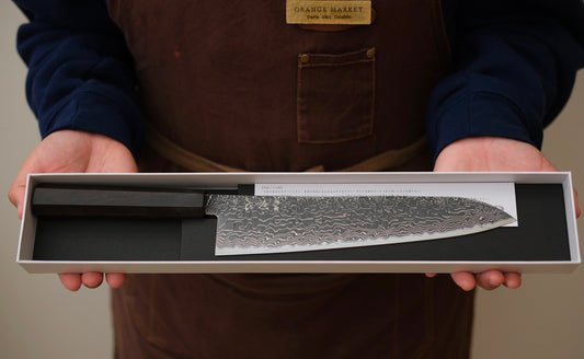 Hatsukokoro Ryuhyo SG2 Kurozome Damascus Gyuto 240mm / Mono Ebony