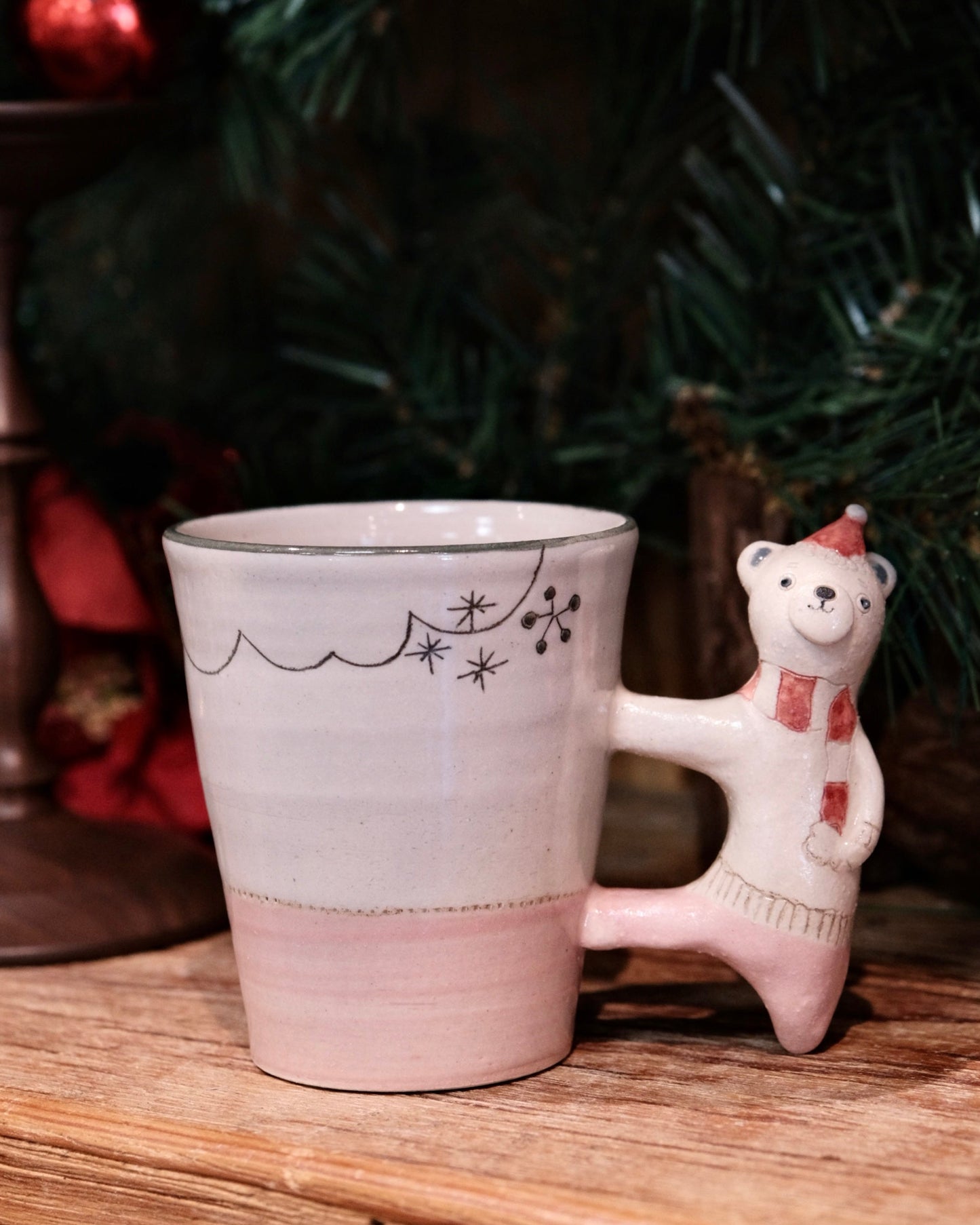Mayumi Tsubouchi-坪内真弓 Christmas Limited Animal Handle Mug #1