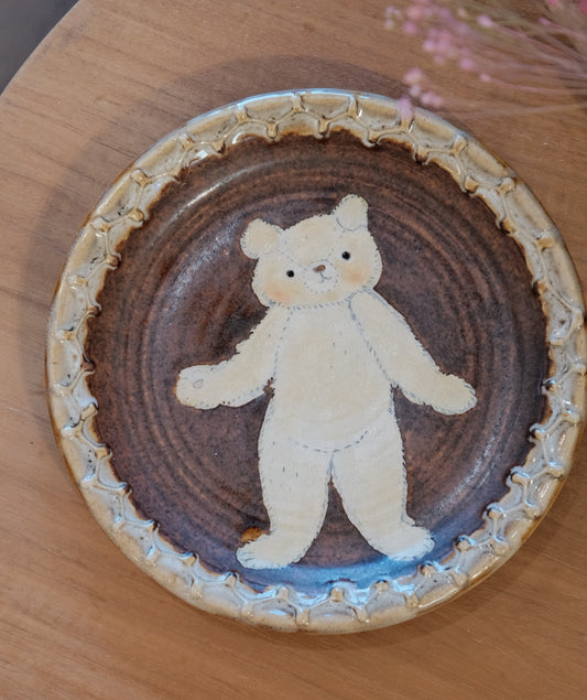 KONGARISHA-コンガリ舎 Bear Round 6inch Dessert plate (#8)