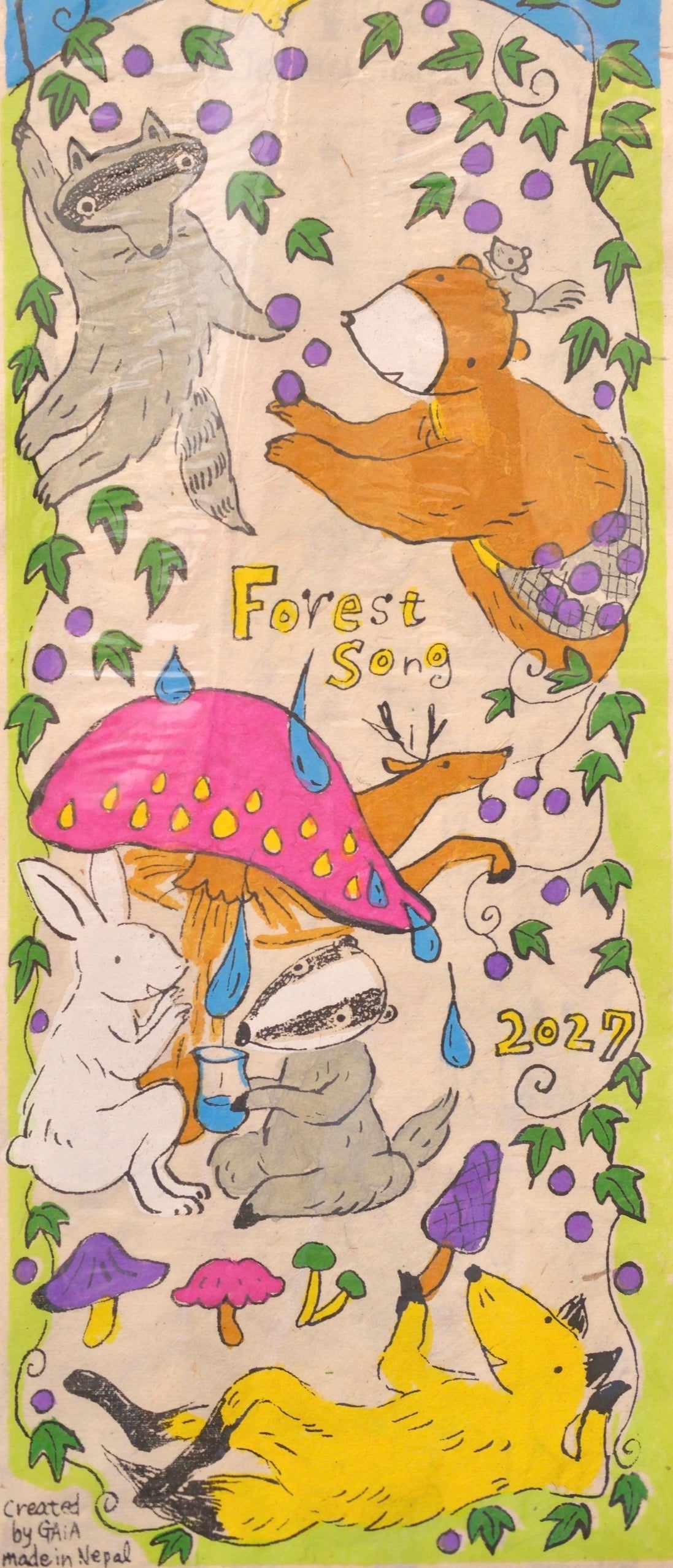 2027 Nepali Paper Calendar - Forest Song