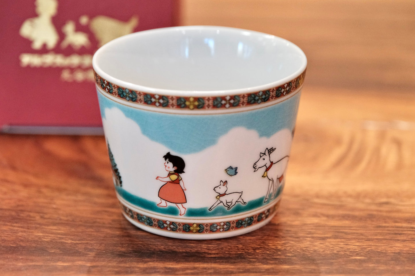 Japan Kutani Yaki Kaneshotouki Heidi and Yuki,Girl of the Alps goods,Soba Choko Cup