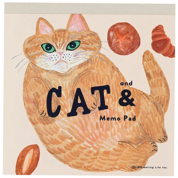 Cat&  Sodeyama Kahoko Square Memo (Beige)