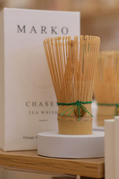【MARK O 】 Orange Market Exclusive100-Prong Handmade Chasen Whisk with Alphabet Collection