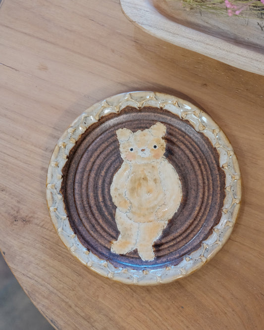 KONGARISHA-コンガリ舎 Bear Round 6inch Dessert plate (#12)