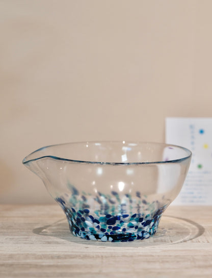 Handblown Glass Spouted  Matcha Bowl