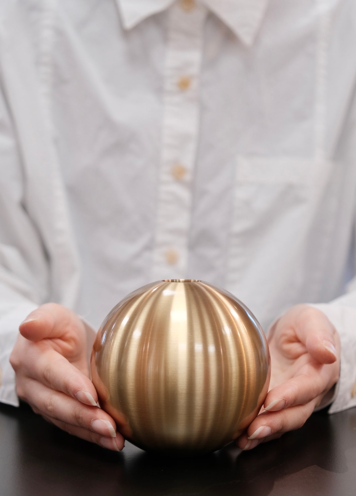 能作NOUSAKU 60% copper 40% Zinc TAMA Vase (Gold)
