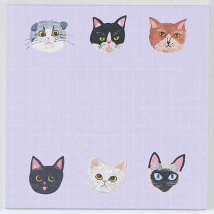 Cat&  Sodeyama Kahoko Square Memo (Beige)