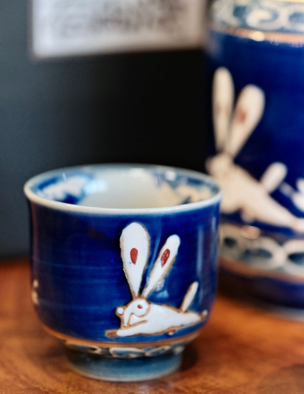 Arita ware handcraft Rabbit with moon sake set