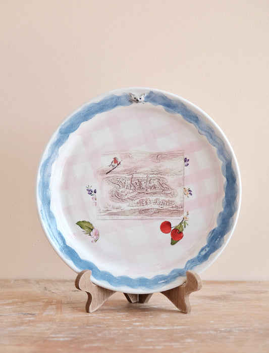 Hiruma Ikumi-比留間郁美 Handmade 8''/20cm Breakfast Plate (#4)