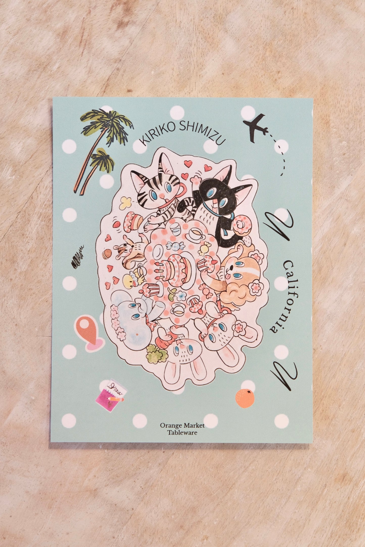 KIRIKO SHIMIZU-清水桐子 California Exhibition postcard