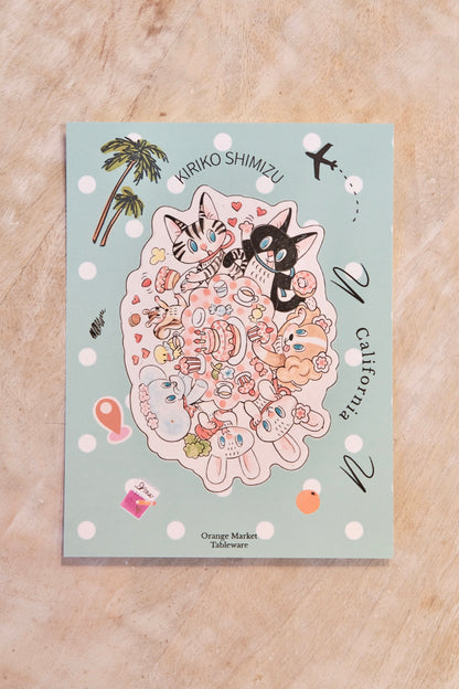 KIRIKO SHIMIZU-清水桐子 California Exhibition postcard