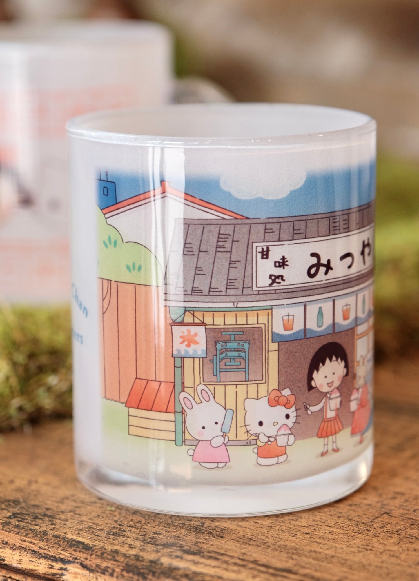 Chibi Maruko-chan × Sanrio Characters Special Edition Glass Mug