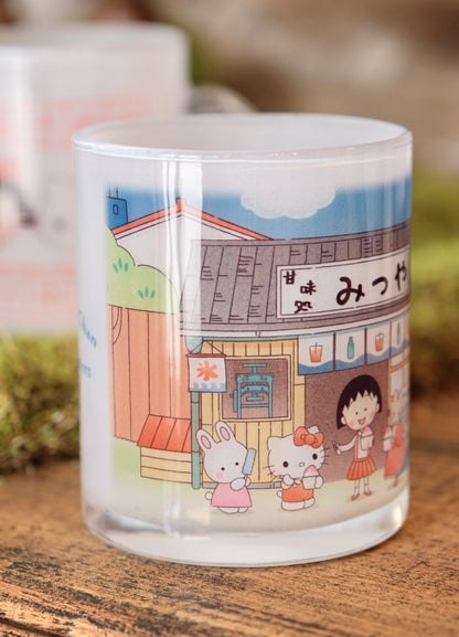 Chibi Maruko-chan × Sanrio Characters Special Edition Glass Mug