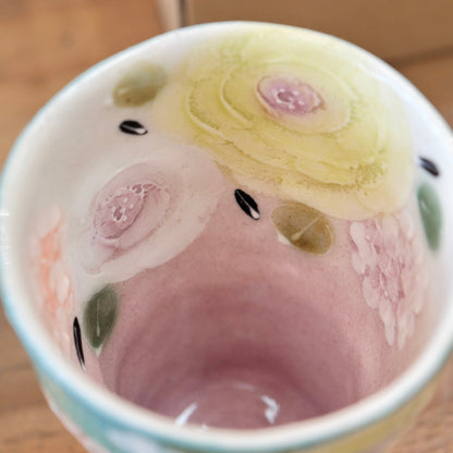 Seto Ware YUZURIHA Flower beer cup