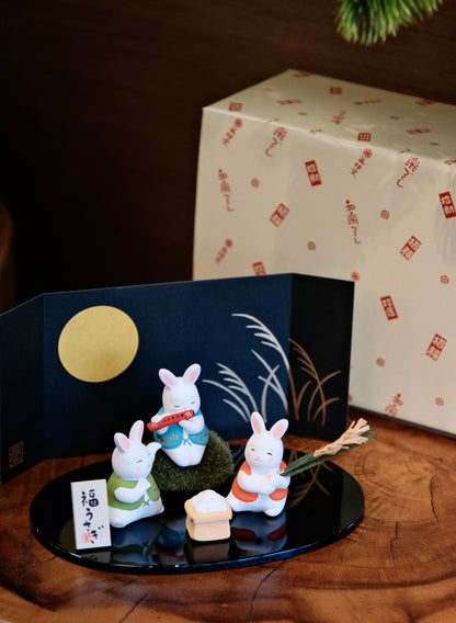 Yakushigama Nishikisai Moon-Viewing Rabbit Banquet Set