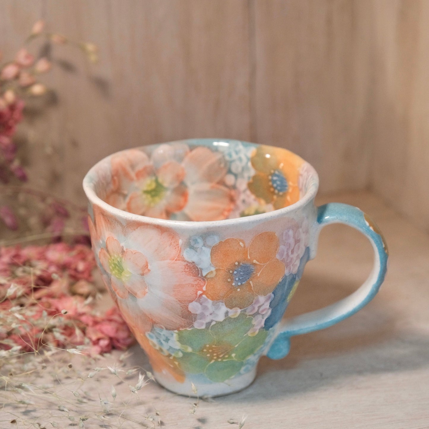 Seto Ware YUZURIHA Flower Mug