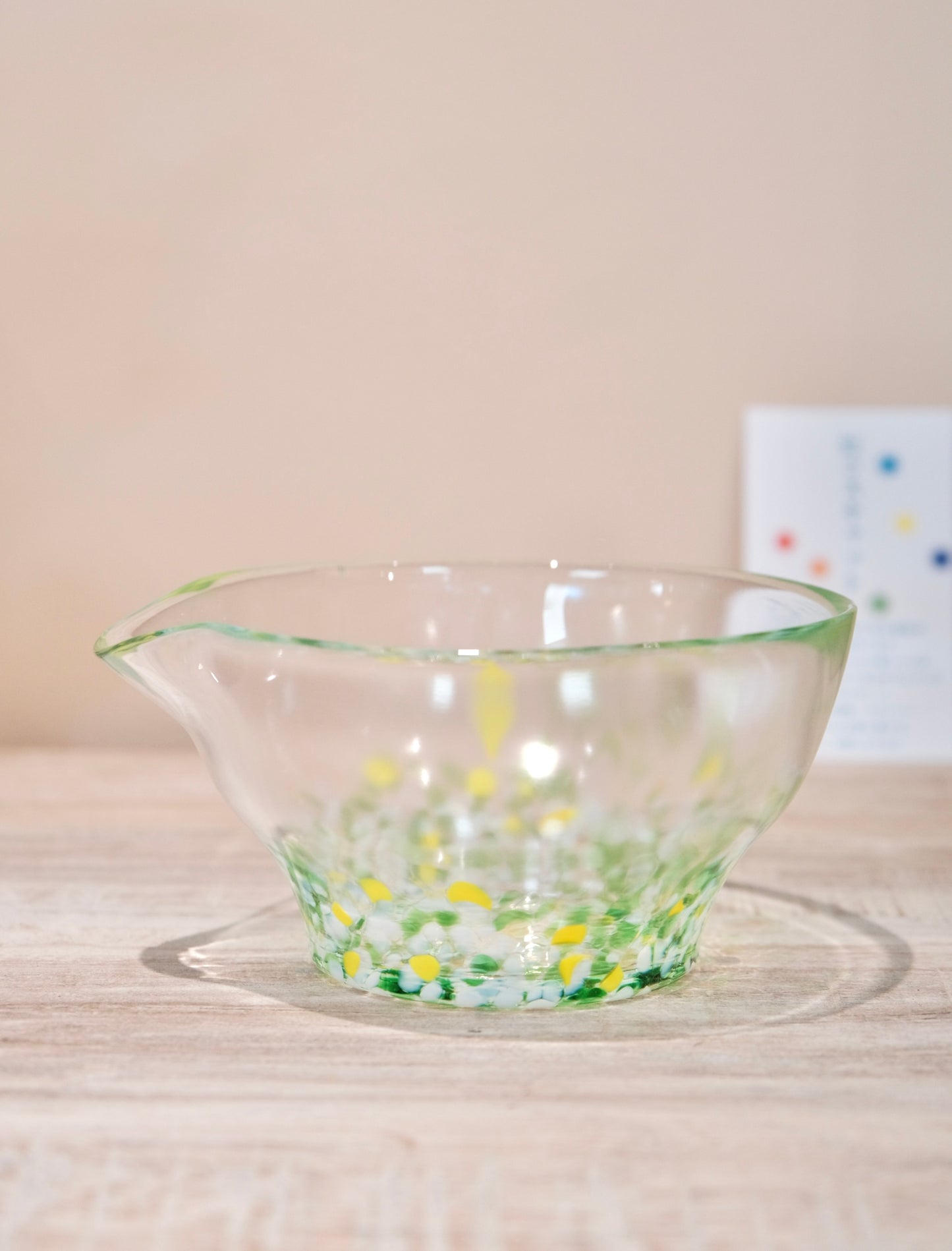 Handblown Glass Spouted  Matcha Bowl