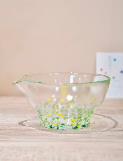 Handblown Glass Spouted  Matcha Bowl
