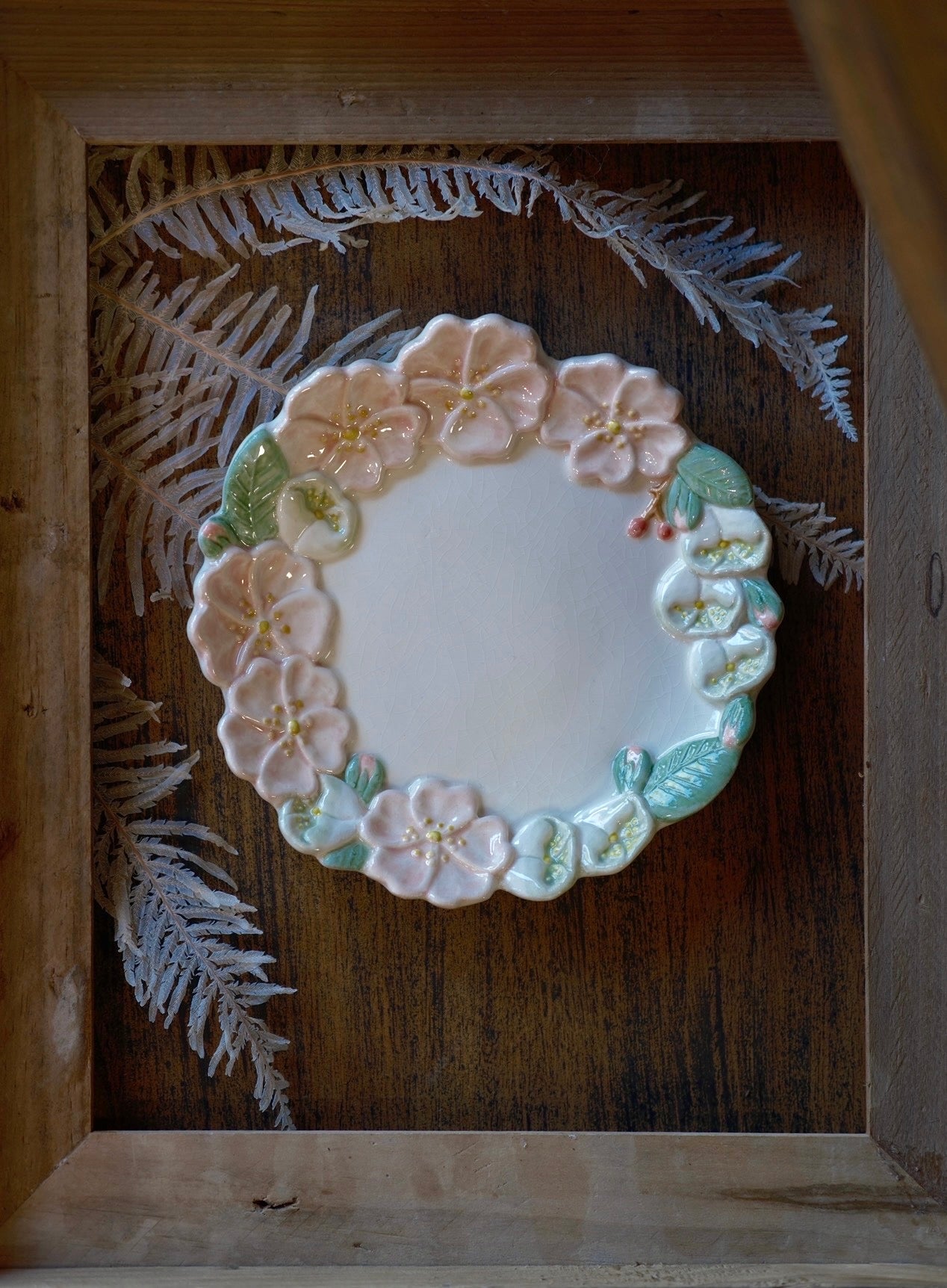 Misao Ishiguro-石黒美佐緒 Handmade Wild rose Cup and Saucer