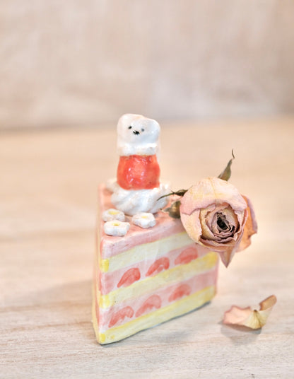 Suzuki Tamami Handmade Sliced Cake Mini Flower Vase