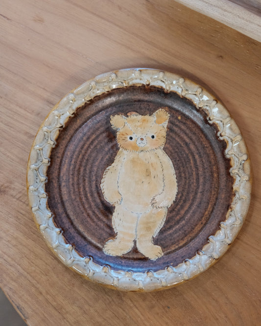 KONGARISHA-コンガリ舎 Bear Round 6inch Dessert plate (#11)