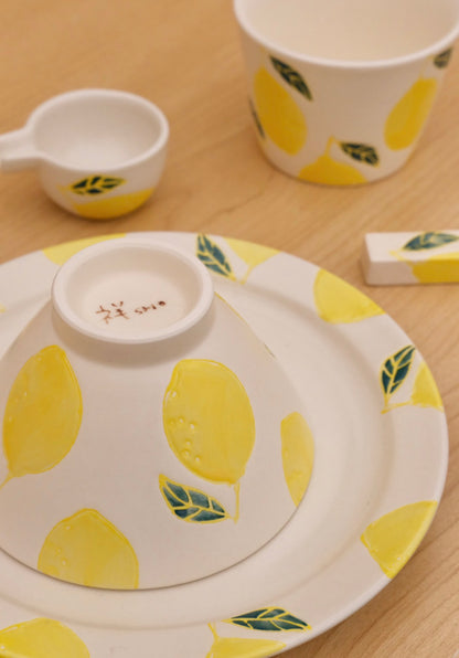 Kikuso Kiln Japan Hasami ware handcraft Lemon 5pcs set